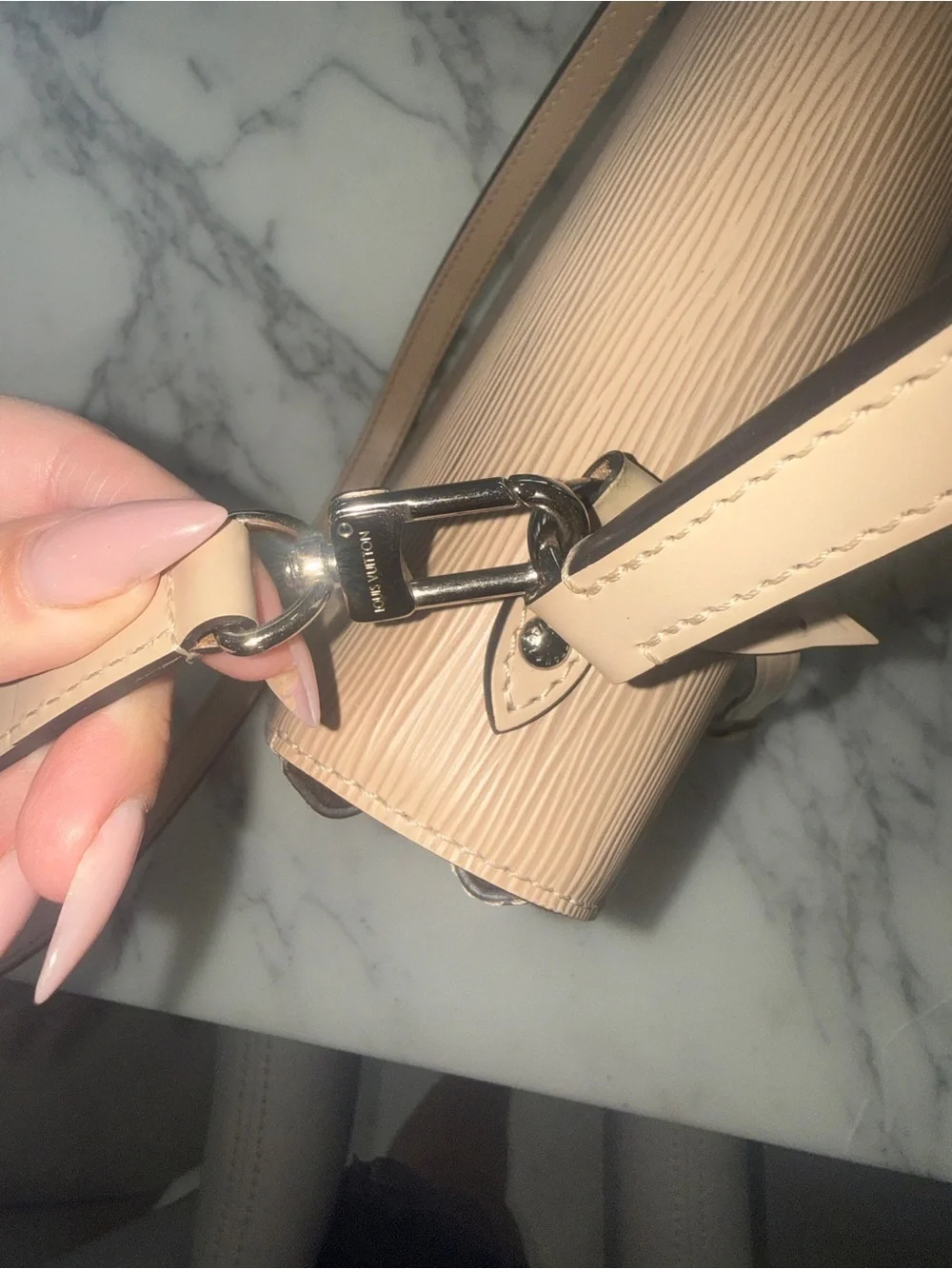 Louis Vuitton Beige Epi Leather Top Handle Satchel